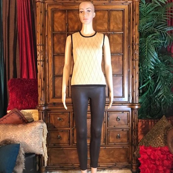 NWOT Kasper Argyle Sweater Knit Tank - Picture 3 of 7